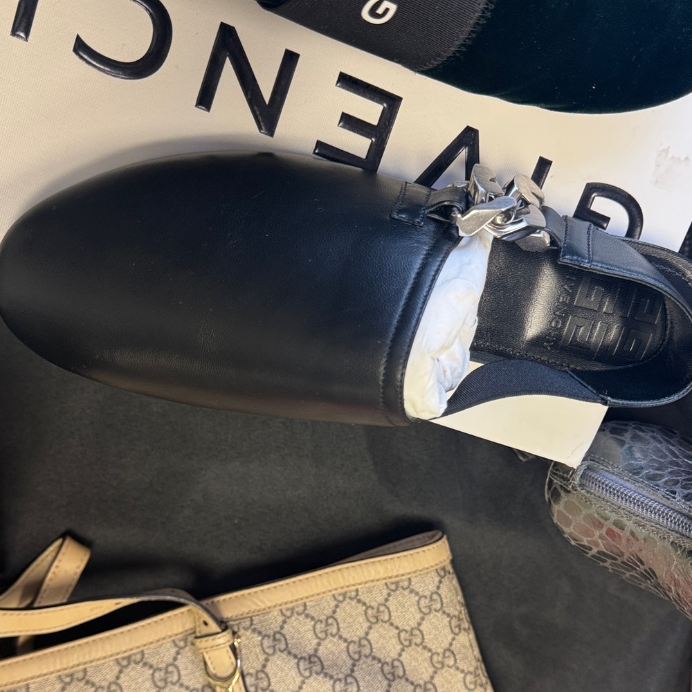 Givenchy Black Leather Loafers